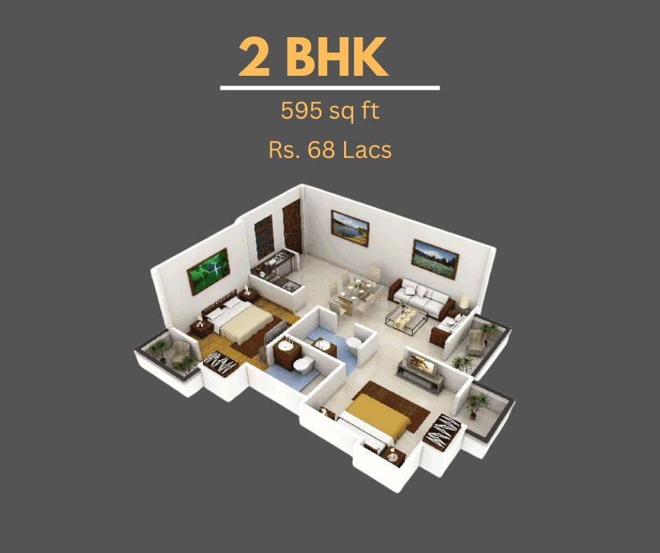 Joyville Skylawns 2 BHK flats for sale in Pune
